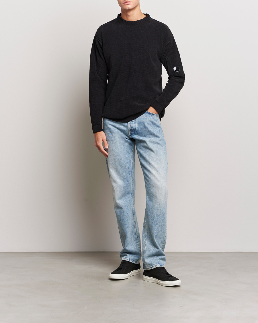 Herren | Pullover | C.P. Company | Chenille Cotton Crewneck Black