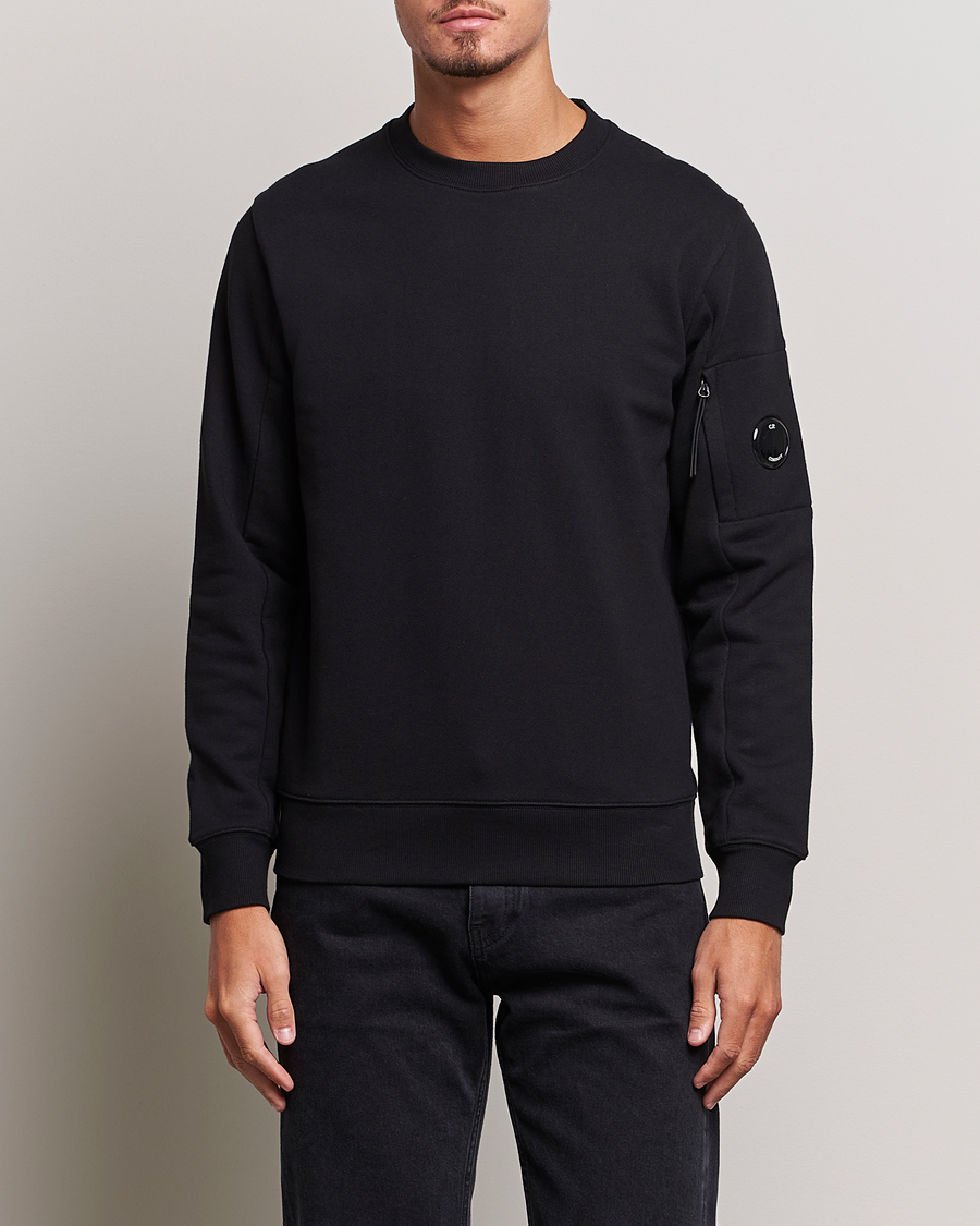 Herren | Contemporary Creators | C.P. Company | Diagonal Raised Fleece Lens Sweatshirt Black