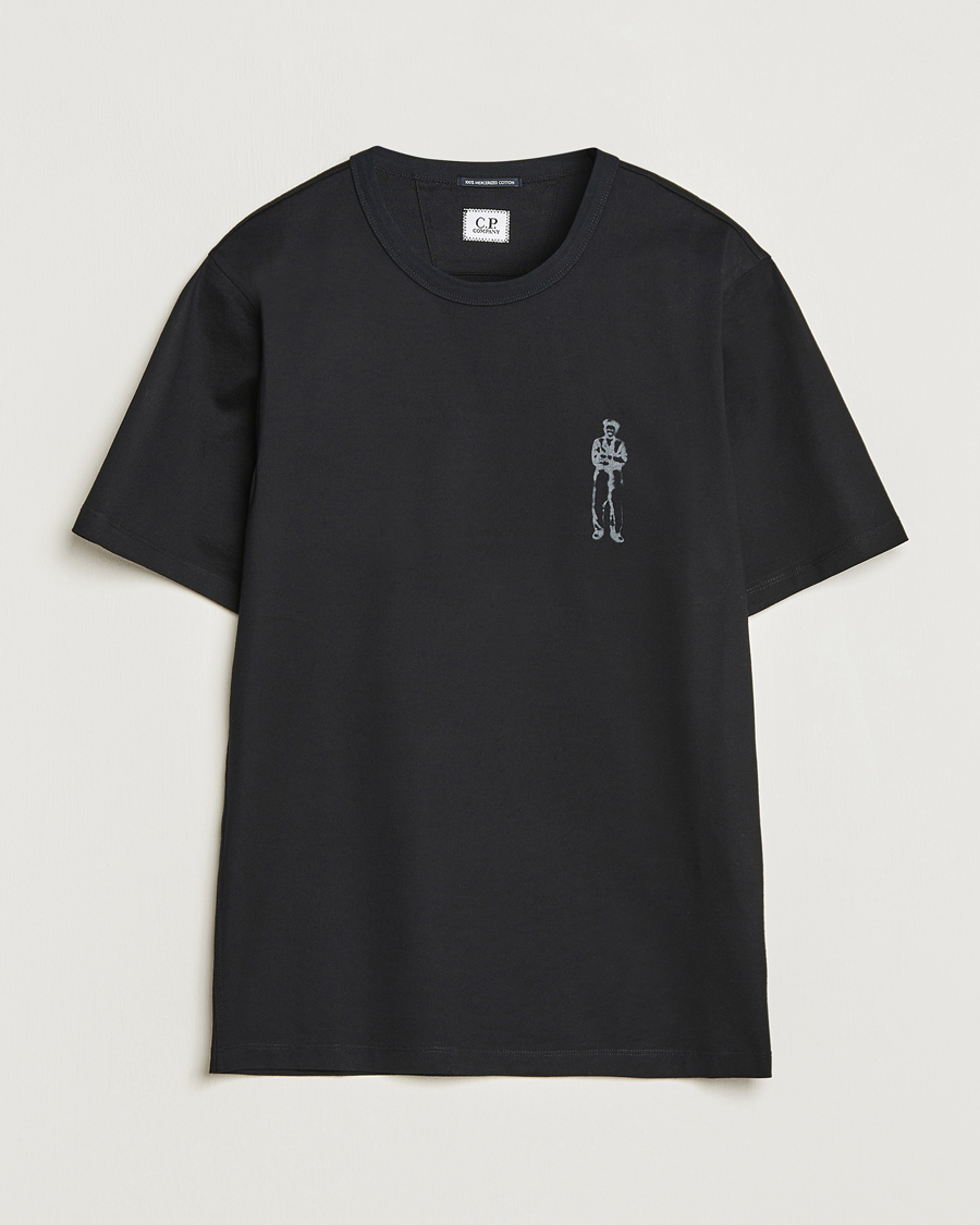 Herren | T-Shirts | C.P. Company | Mercerized Jersey Logo T-Shirt Black