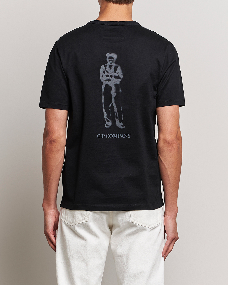 Herren | T-Shirts | C.P. Company | Mercerized Jersey Logo T-Shirt Black