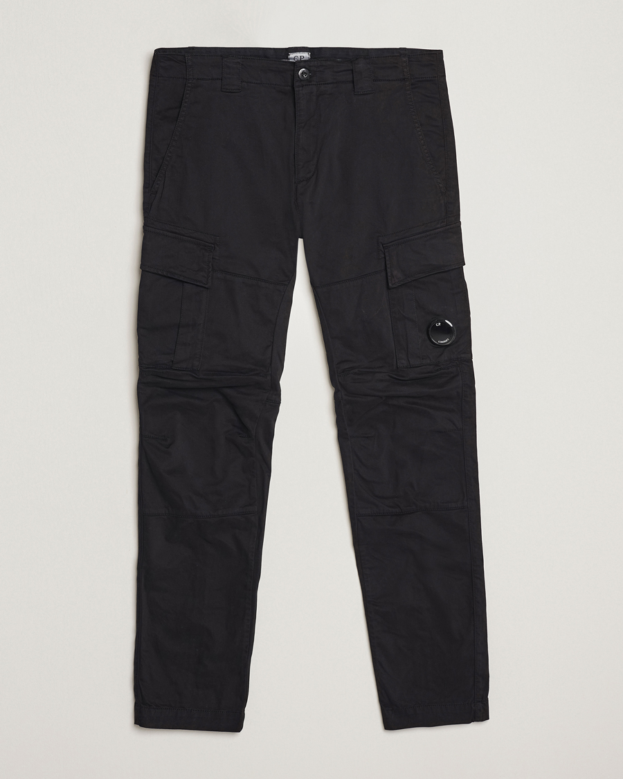 Herren | Hosen | C.P. Company | Stretch Satin Lens Cargo Pants Black