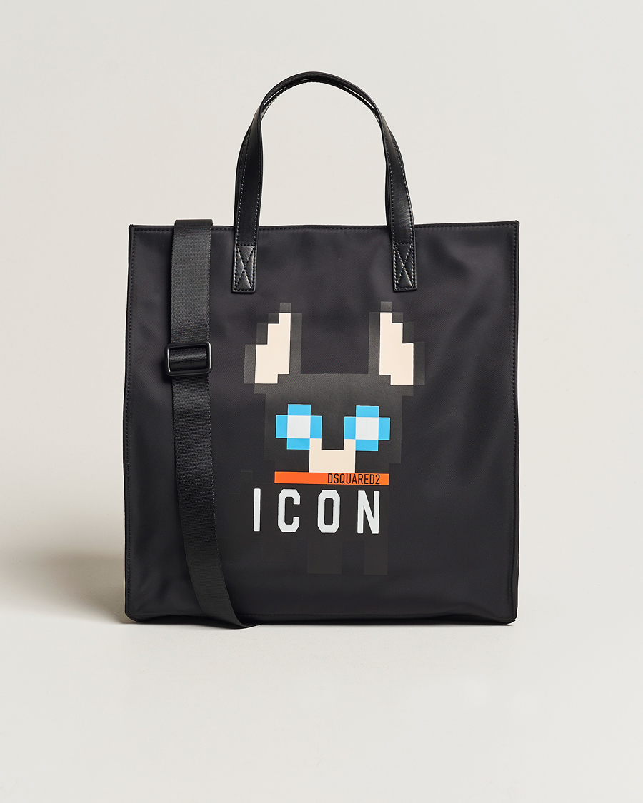 Herren | Dsquared2 Icon Mascotte Tote Bag Black | Dsquared2 | Icon Mascotte Tote Bag Black