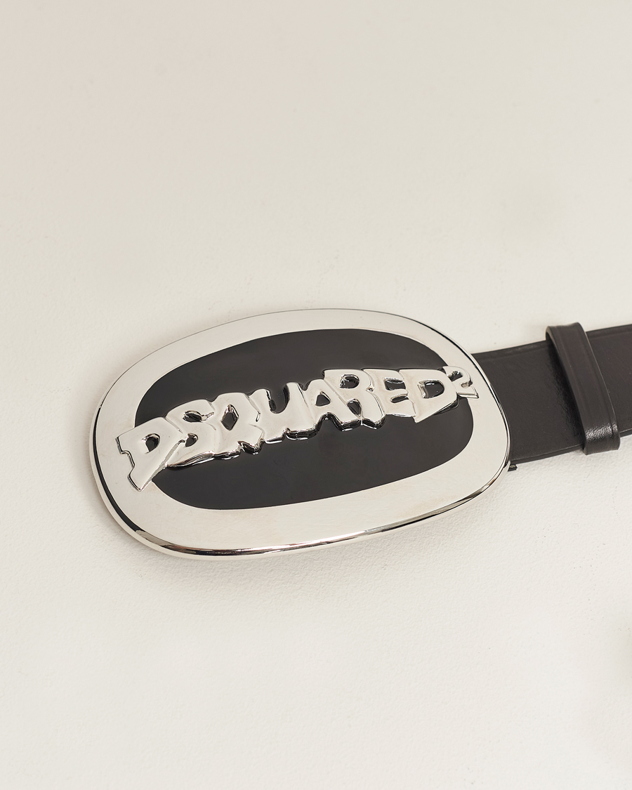 Herren | Dsquared2 Vintage Plaque Belt Black | Dsquared2 | Vintage Plaque Belt Black