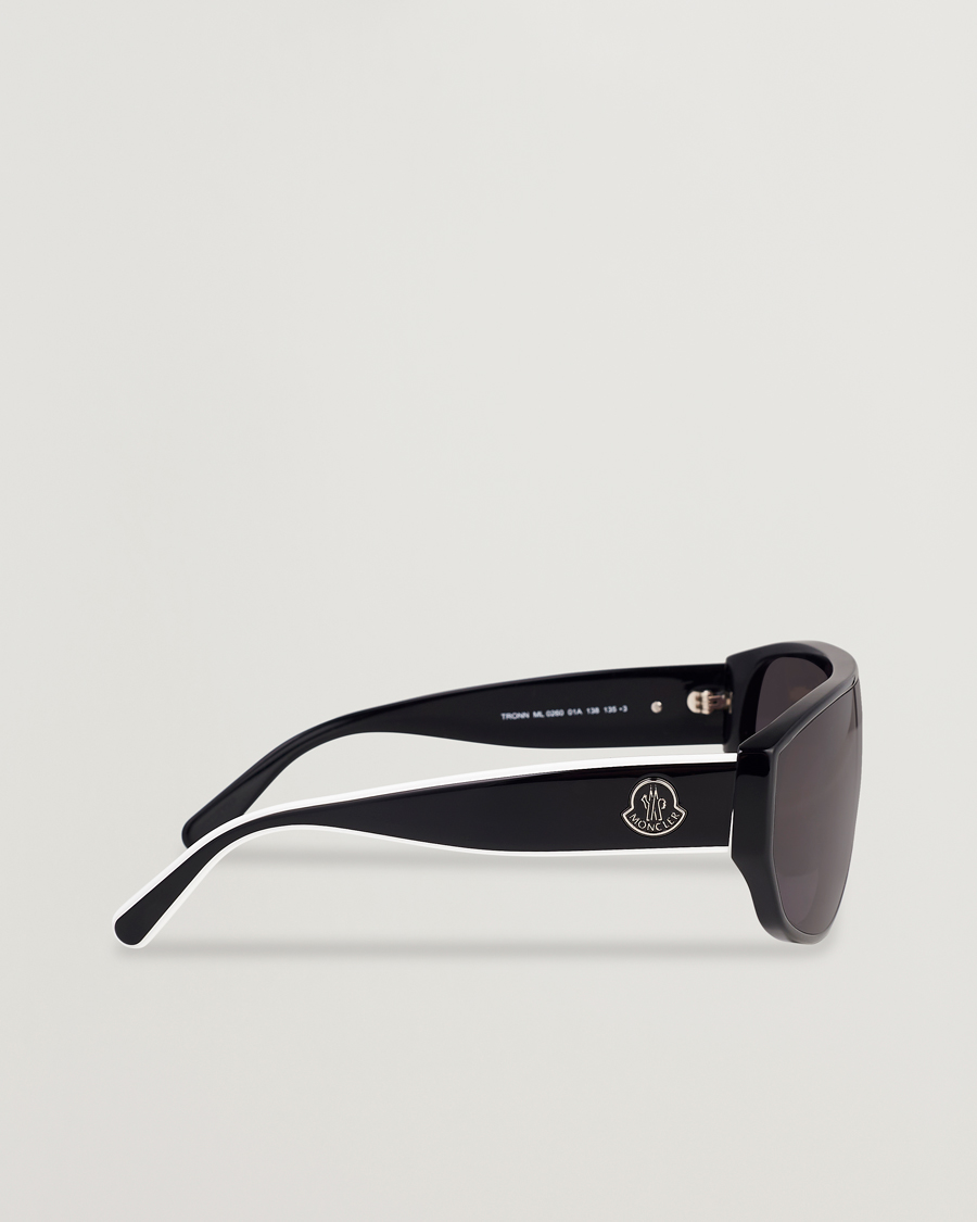 Herren | Moncler Lunettes Tronn Sunglasses Shiny Black/Smoke | Moncler Lunettes | Tronn Sunglasses Shiny Black/Smoke