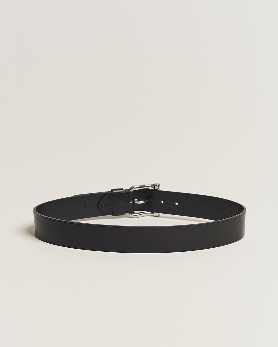 Herren | Ralph Lauren Purple Label Vachetta Roller Belt Black | Ralph Lauren Purple Label | Vachetta Roller Belt Black
