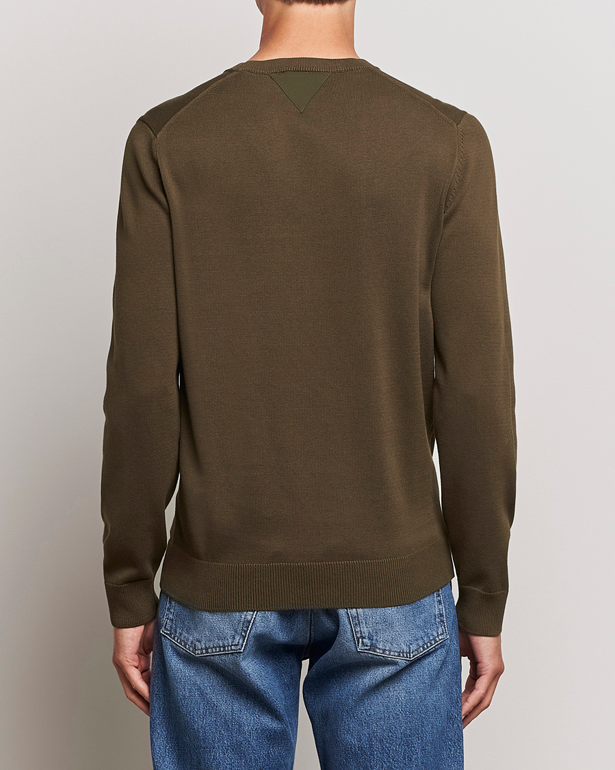 Herren | Pullover | Aeronautica Militare | Cotton Knitted Crew Neck Off Green