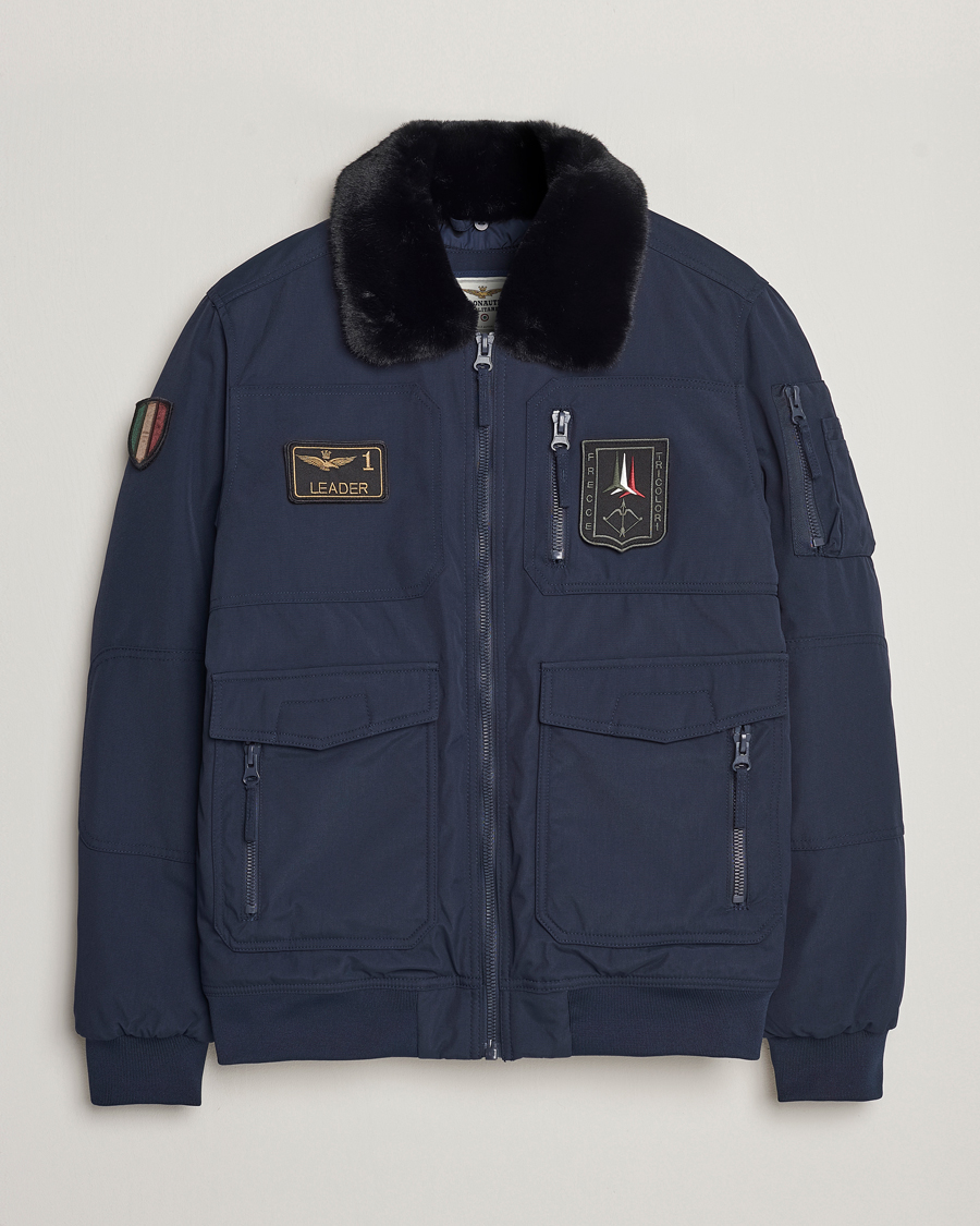 Herren | Jacken | Aeronautica Militare | Padded Pilot Bomber Jacket Dark Blue