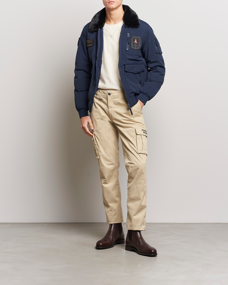 Herren | Jacken | Aeronautica Militare | Padded Pilot Bomber Jacket Dark Blue