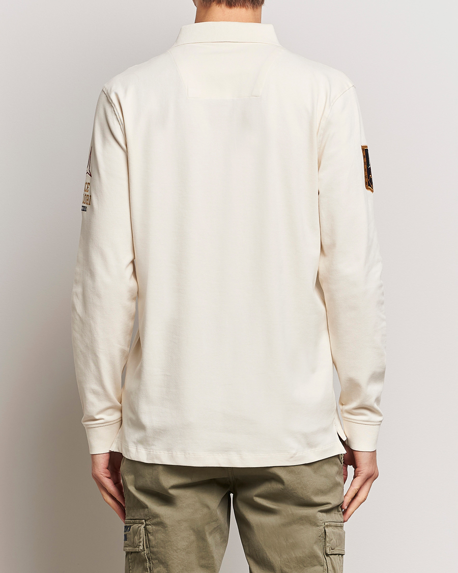 Herren | Pullover | Aeronautica Militare | Long Sleeve Polo Cream White