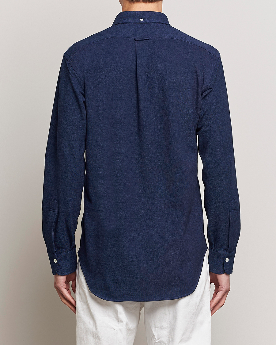 Herren | Hemden | Kamakura Shirts | Vintage Ivy Knit Popover Shirt Navy