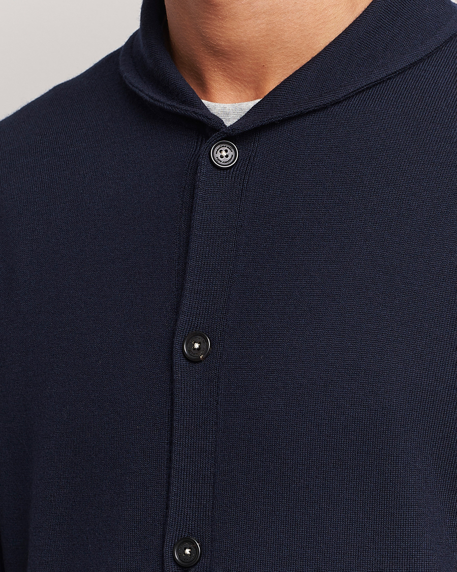 Herren | Pullover | Massimo Alba | Shawl Collar Cardigan Navy