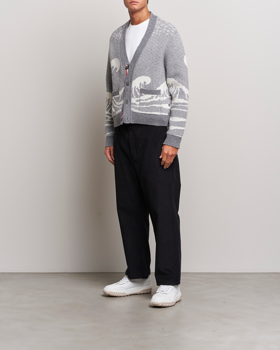 Herren | Hosen | Thom Browne | Straight Cropped Corduroy Trousers Black
