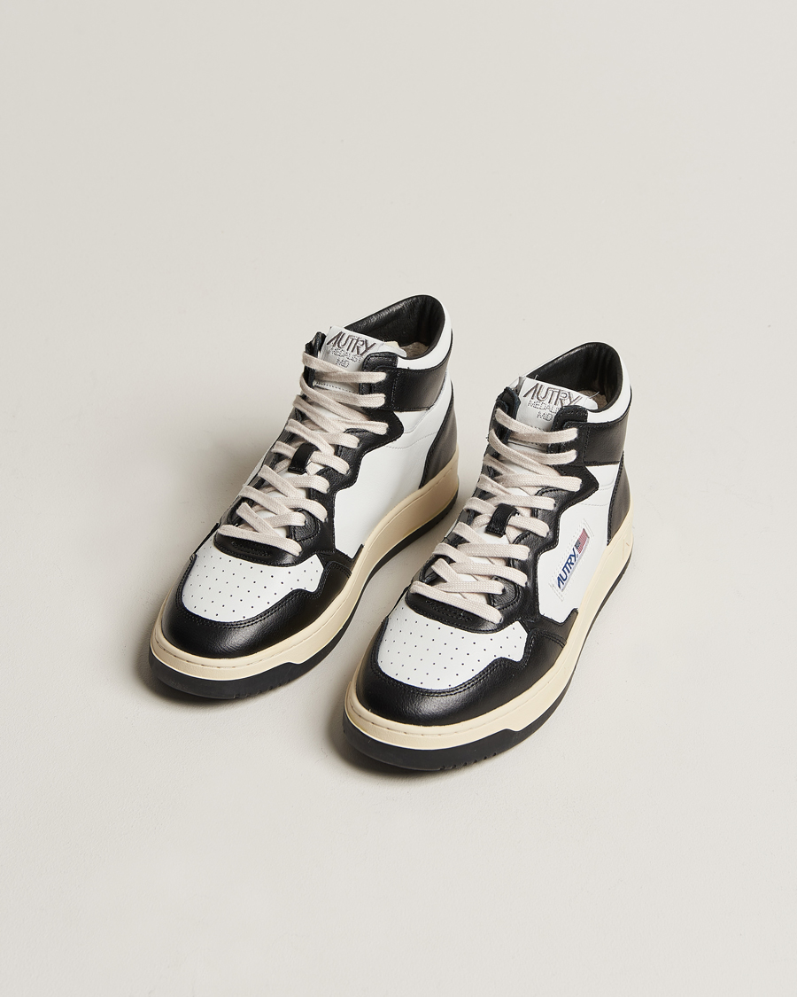 Herren | Autry Medalist Mid Bicolor Leather Sneaker Black | Autry | Medalist Mid Bicolor Leather Sneaker Black