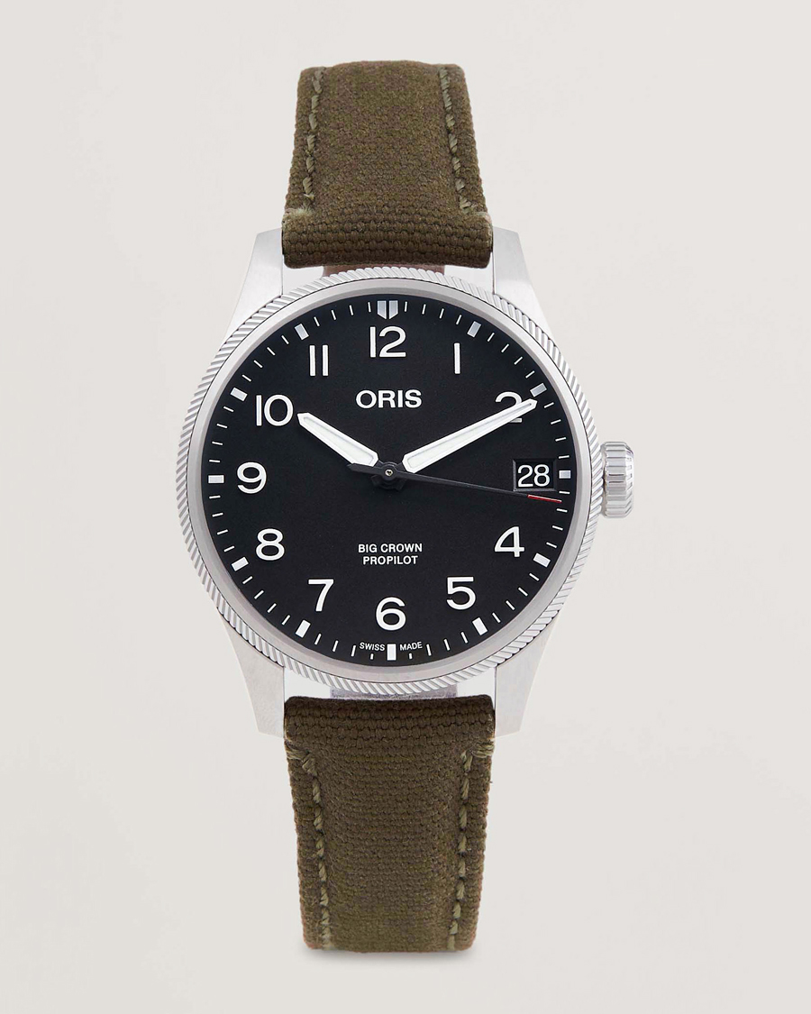 Herren | Oris Big Crown Propilot Date 41mm Leather Bracelet Black | Oris | Big Crown Propilot Date 41mm Leather Bracelet Black