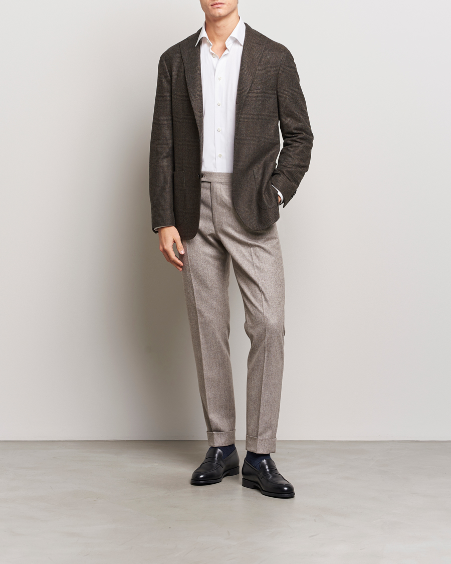 Herren | Sakkos | Boglioli | K Jacket Prince Of Wales Blazer Dark Brown