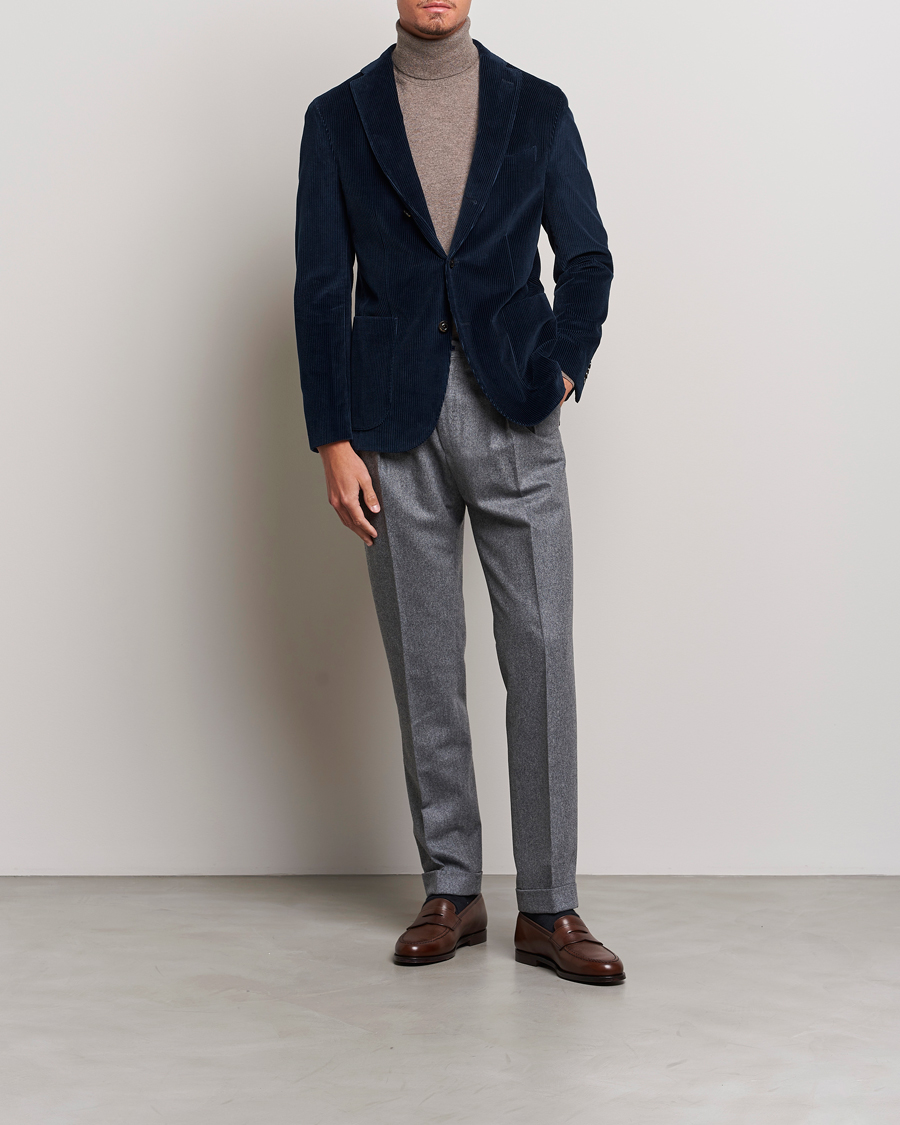 Herren | Sakkos | Boglioli | K Jacket Corduroy Blazer Navy