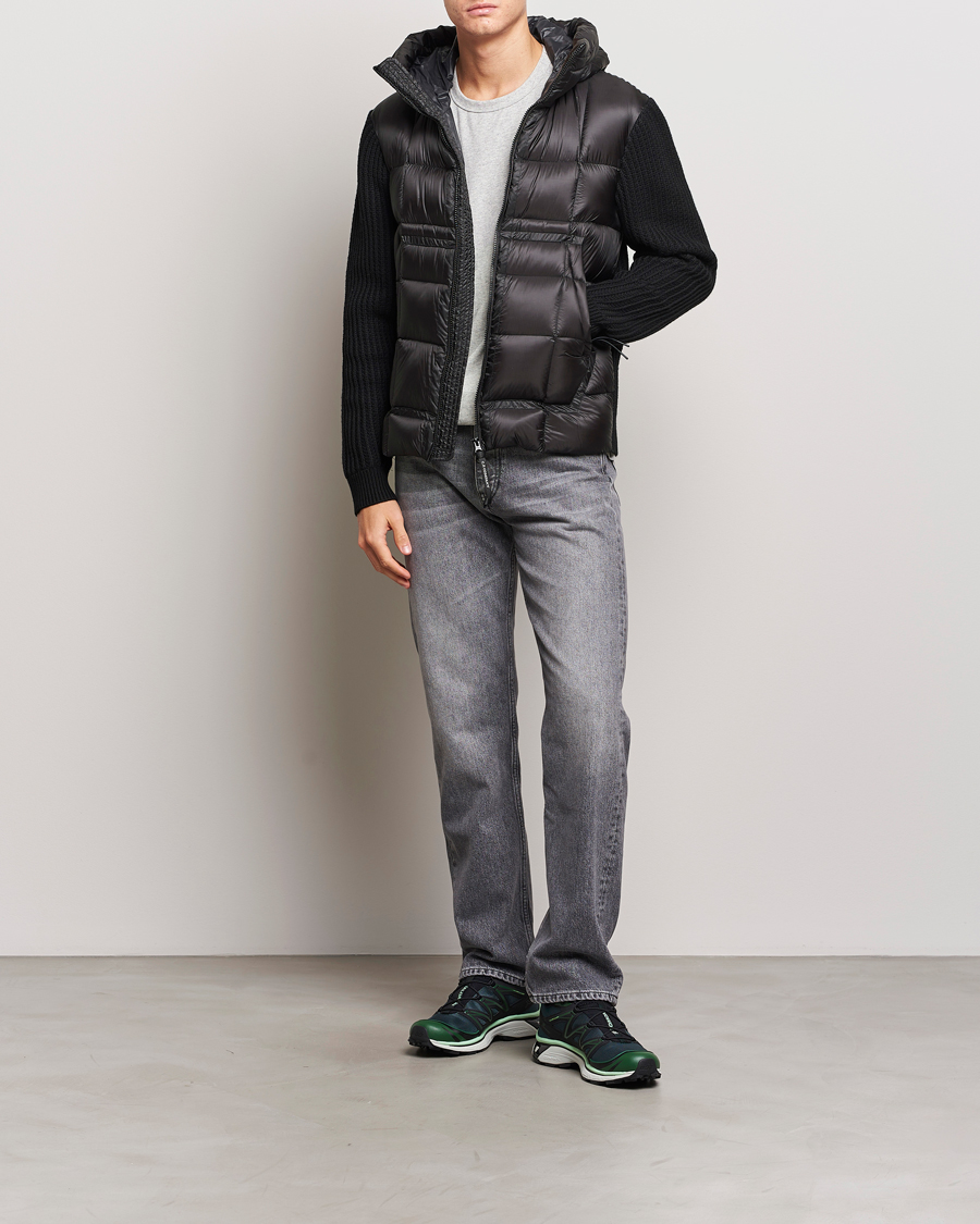 Herren | Jacken | C.P. Company | Merino Wool Padded Hybrid Hood Jacket Black