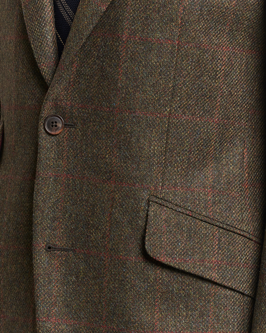 Herren | Sakkos | Walker Slater | Edward Lambswool Windowpane Blazer Green