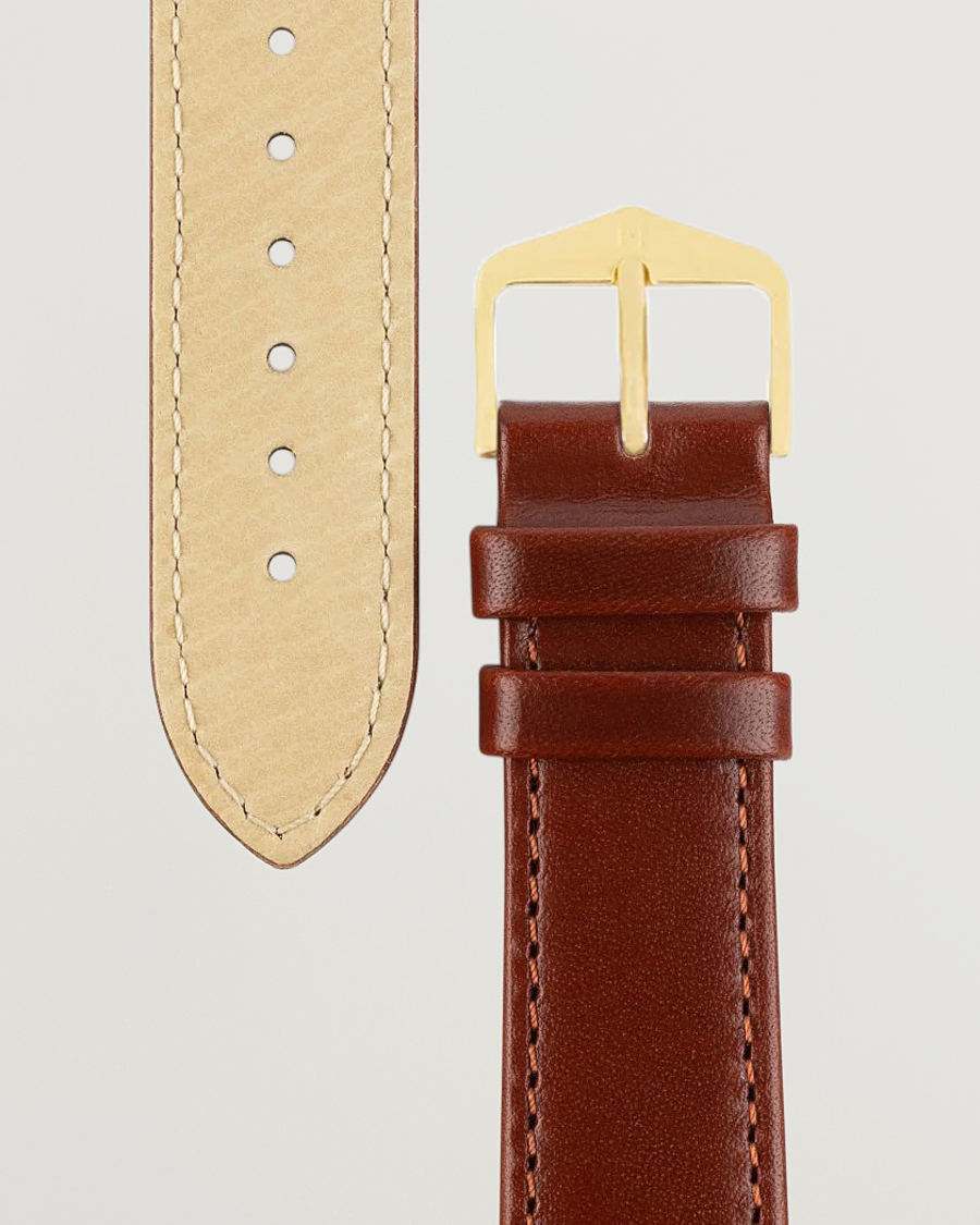 Herren |  | HIRSCH | Osiris Calf Leather Watch Strap Mid Brown