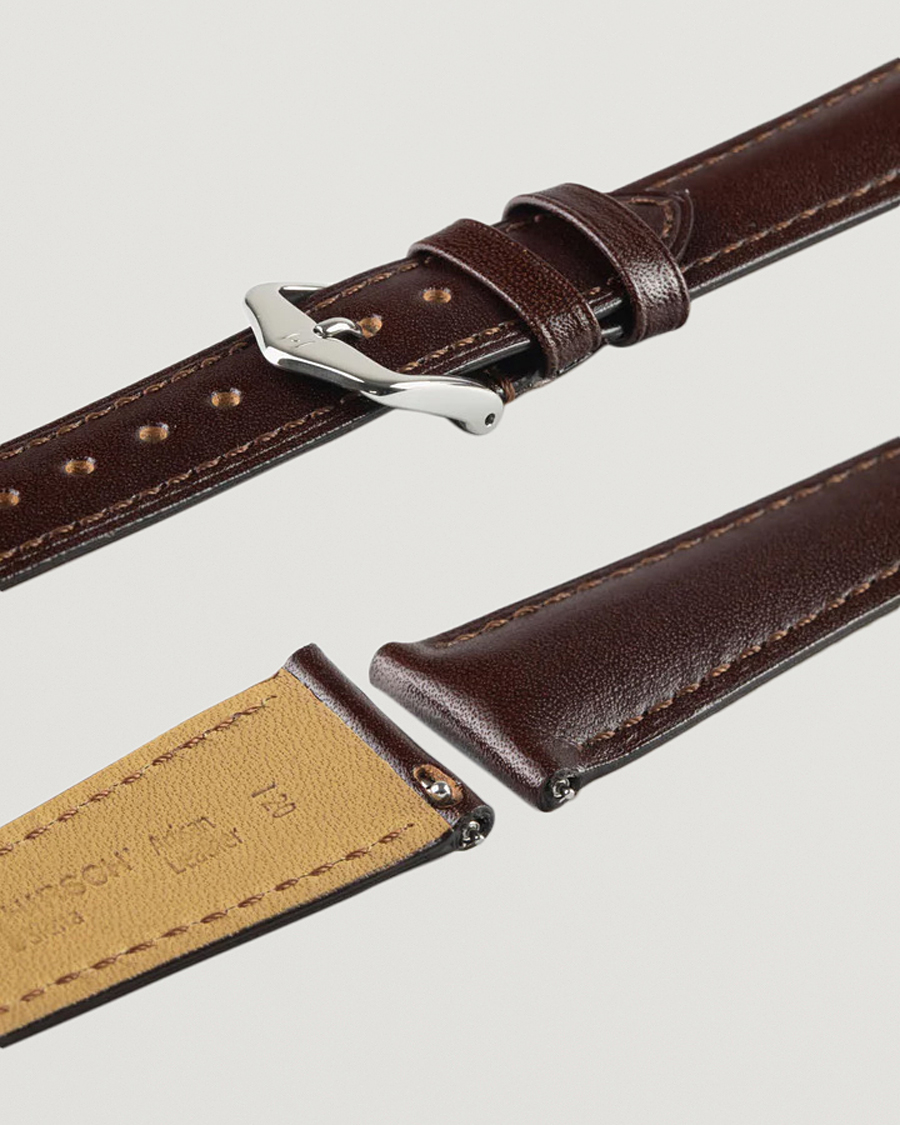 Herren | Uhrenarmband | HIRSCH | Siena Tuscan Leather Watch Strap Brown