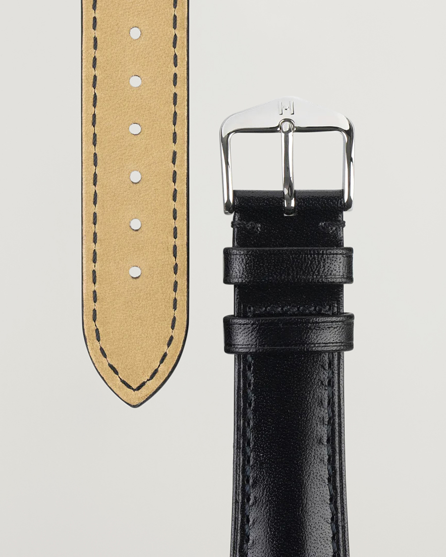 Herren | HIRSCH | HIRSCH | Siena Tuscan Leather Watch Strap Black