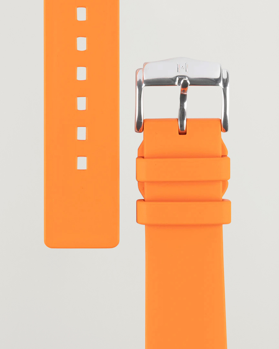 Herr | Klockarmband | HIRSCH | Pure Natural Rubber Watch Strap Orange