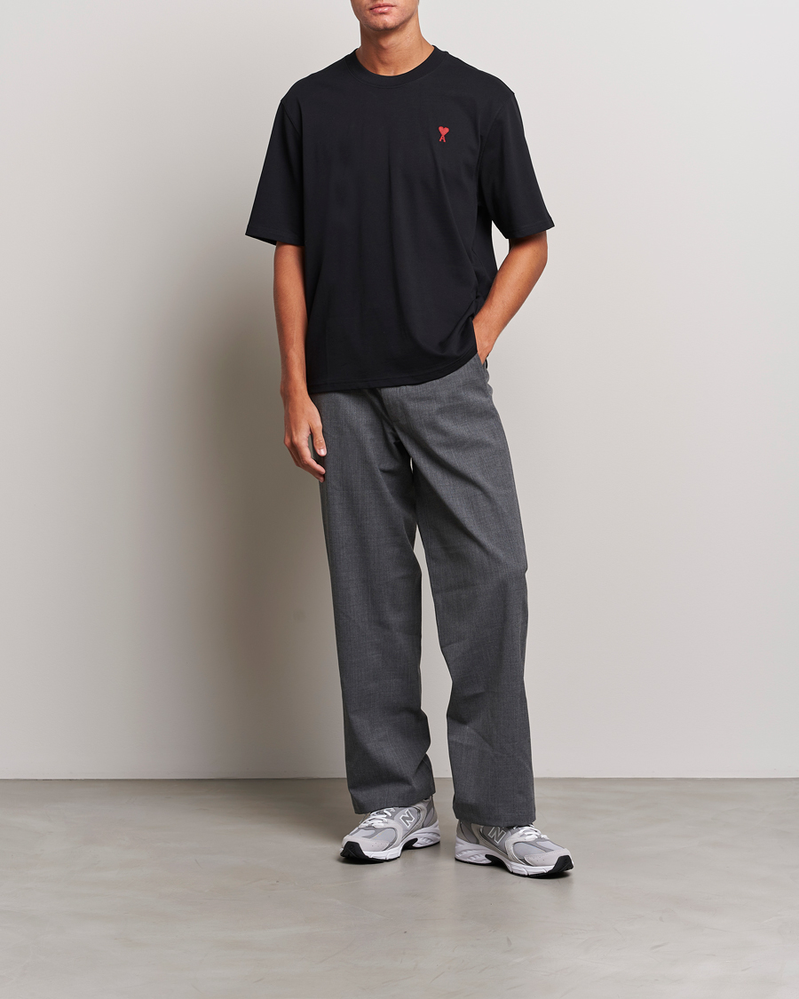 Herren | T-Shirts | AMI | Heart Logo T-Shirt Black