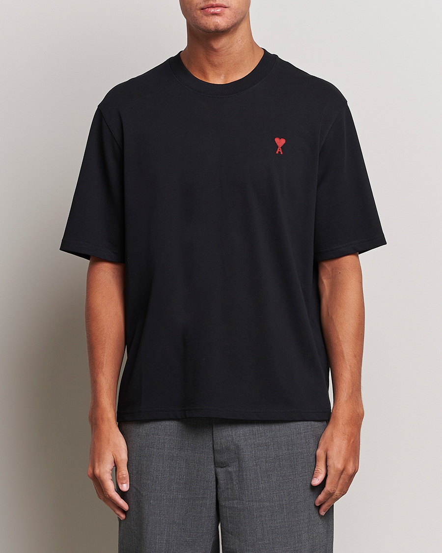 Herren | T-Shirts | AMI | Heart Logo T-Shirt Black