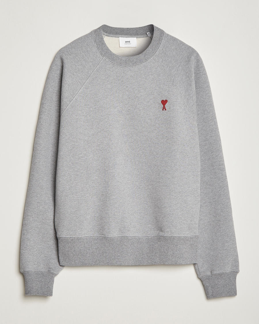 Herren | Pullover | AMI | Heart Logo Sweatshirt Heather Grey