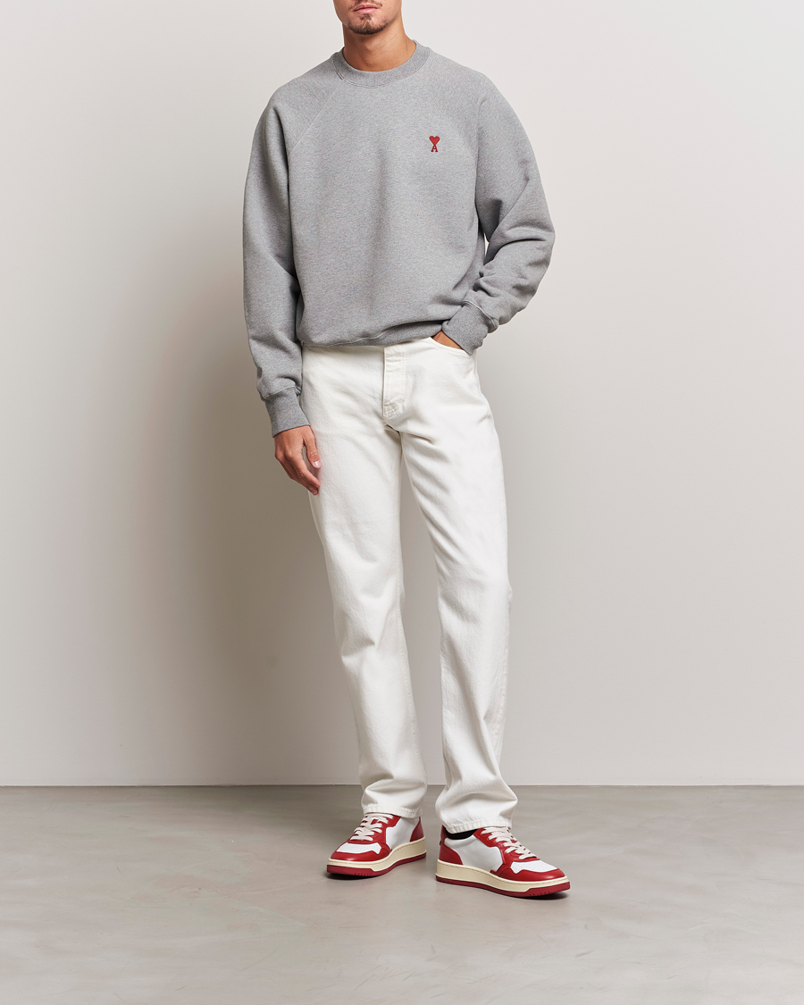 Herren | Pullover | AMI | Heart Logo Sweatshirt Heather Grey