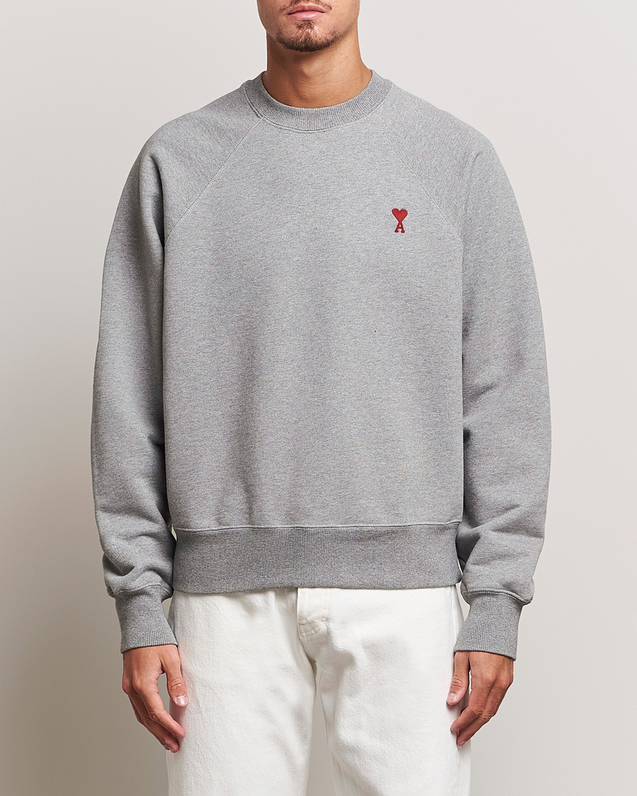 Herren | Pullover | AMI | Heart Logo Sweatshirt Heather Grey