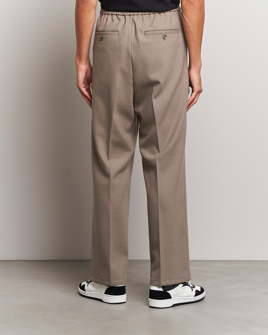 Herren | Hosen | AMI | Wool Drawstring Trousers Taupe