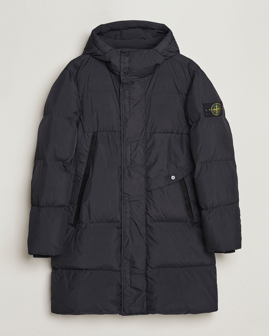 Herren | Jacken | Stone Island | Garment Dyed  Recycled Nylon Long Down Jacket Black