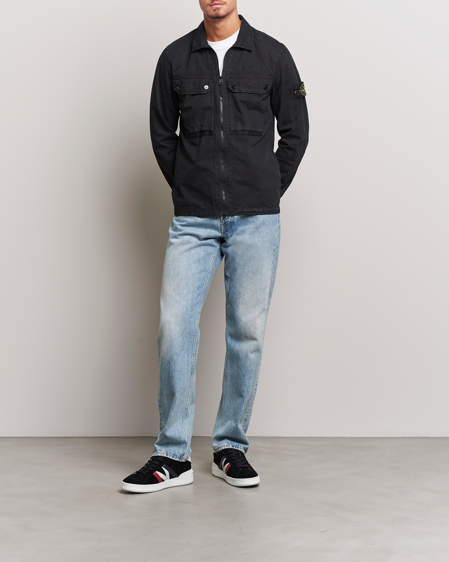 Herren | Hemden | Stone Island | Garment Dyed Cotton Overshirt Black