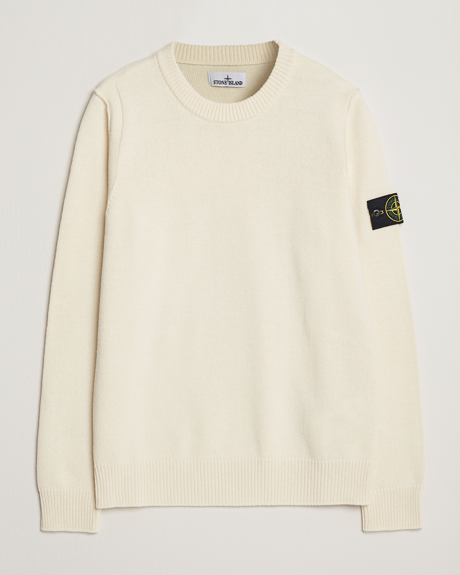 Herren | Pullover | Stone Island | Knitted Lambwool Sweater Natural