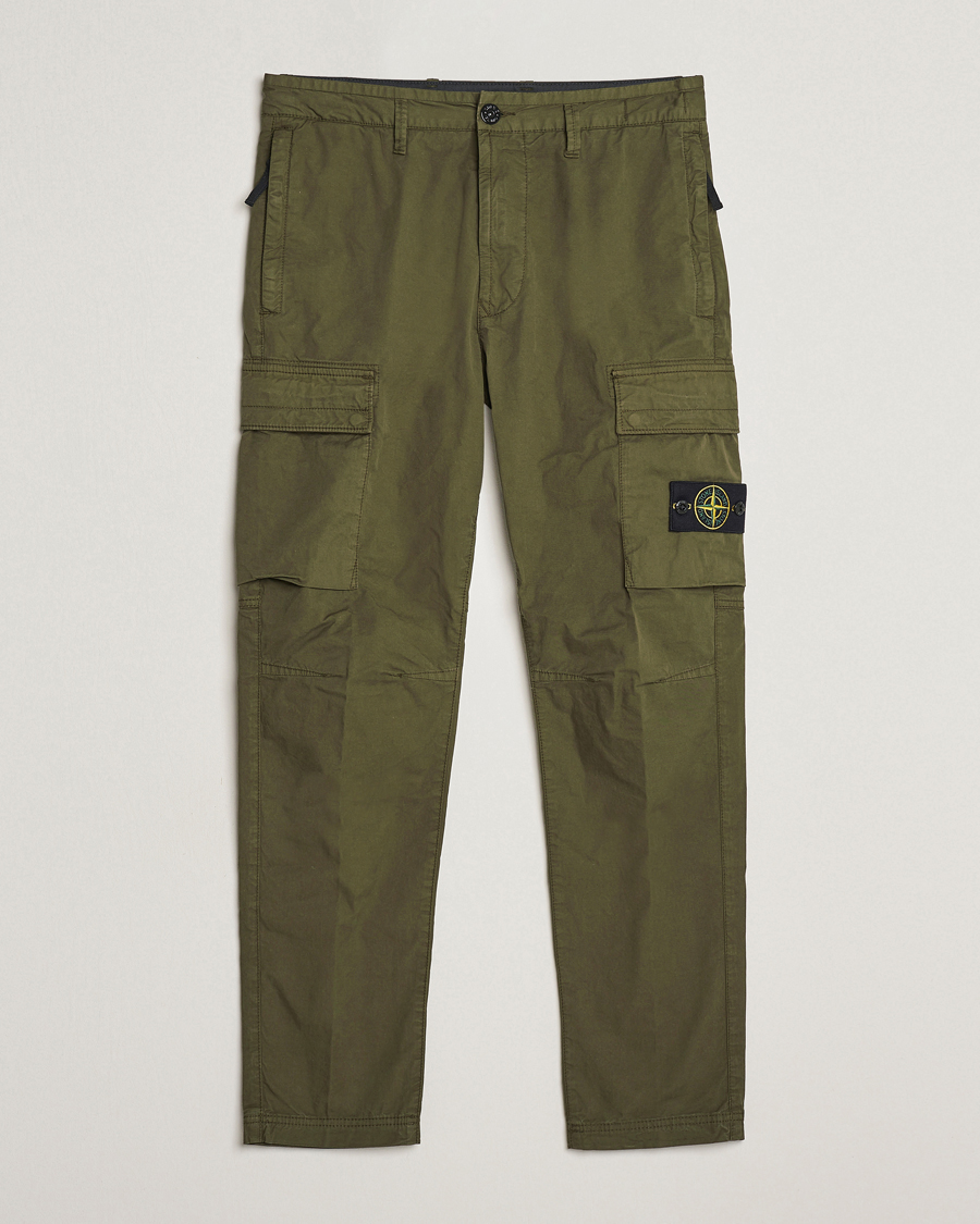 Herren | Hosen | Stone Island | Stretch Cotton Gabardine Trousers Olive