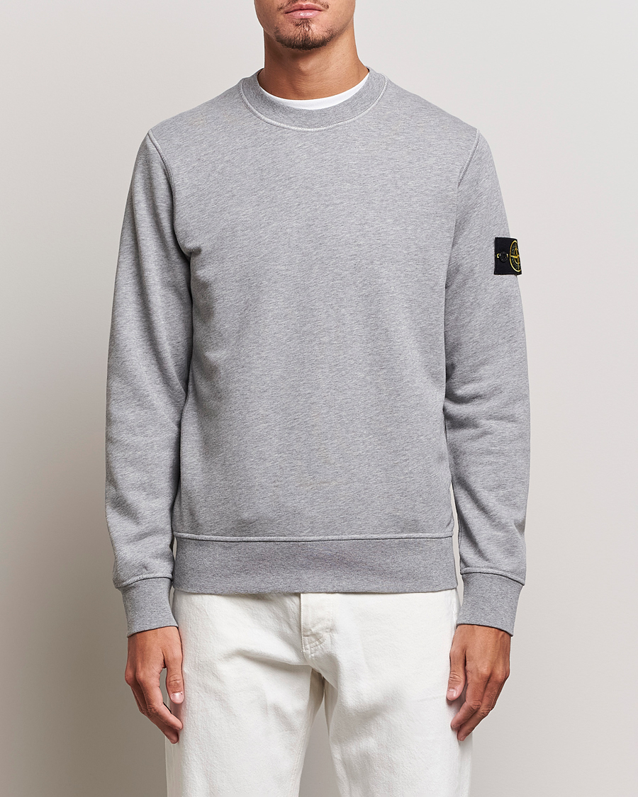 Herren | Pullover | Stone Island | Garment Dyed Fleece Sweatshirt Melange Grey