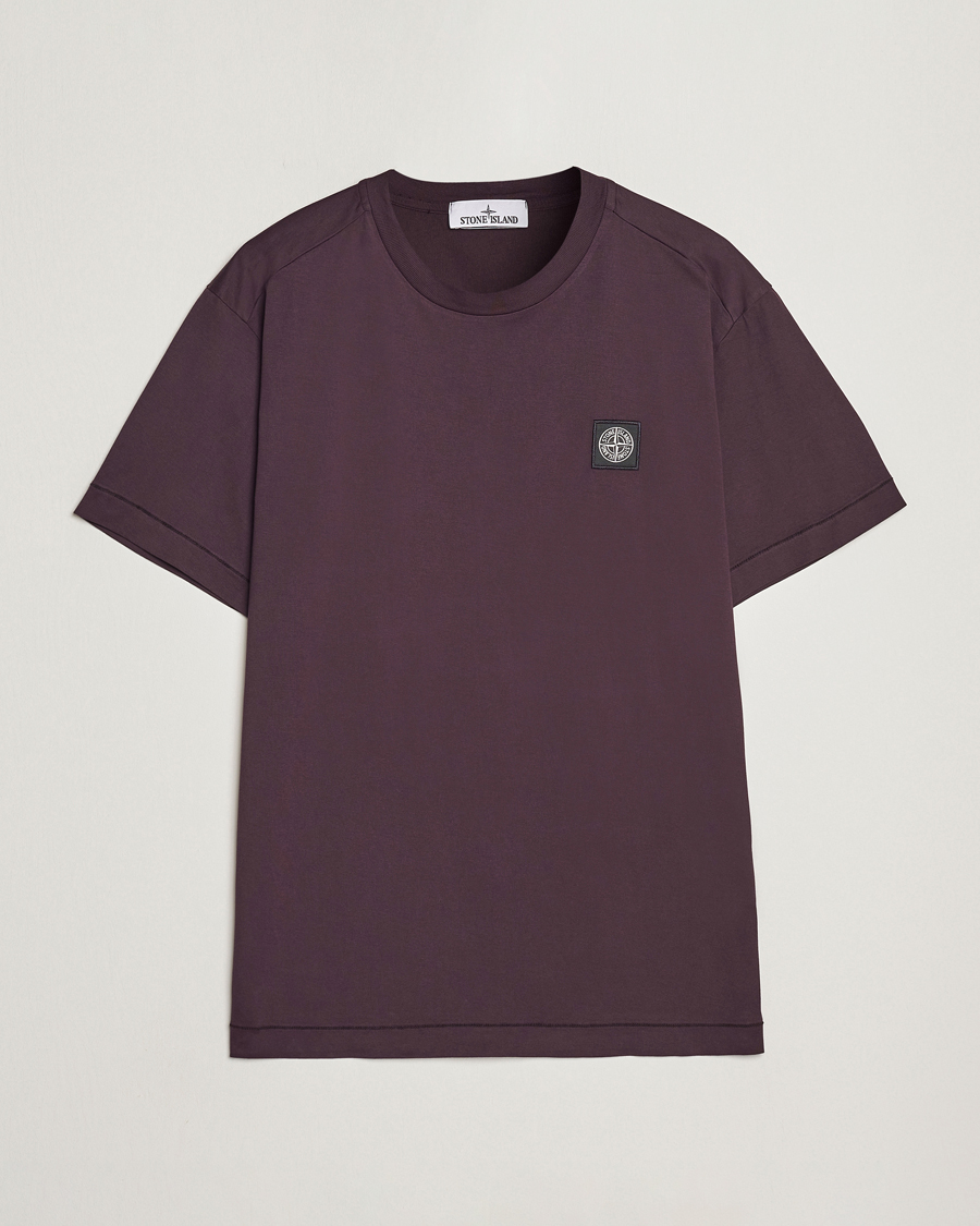 Herren | T-Shirts | Stone Island | Garment Dyed Jersey T-Shirt Dark Burgundy
