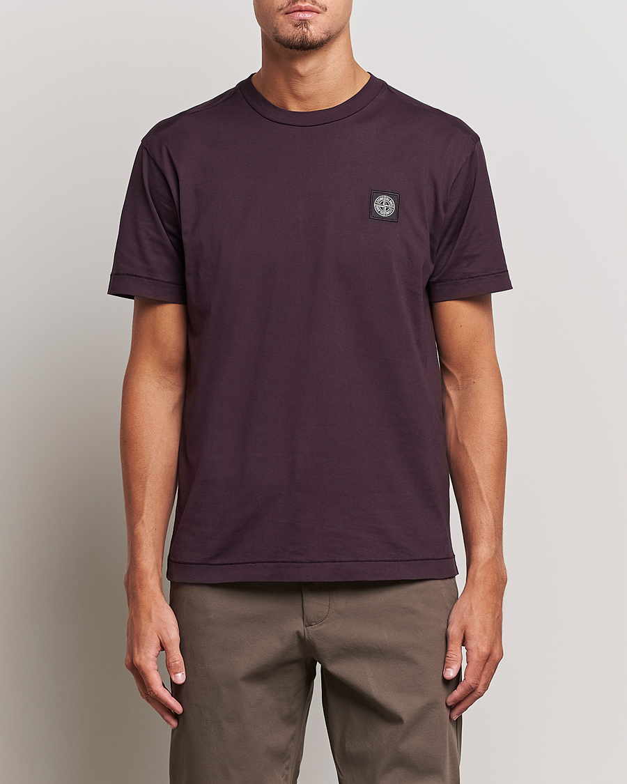 Herren | T-Shirts | Stone Island | Garment Dyed Jersey T-Shirt Dark Burgundy