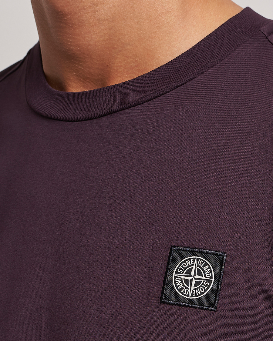 Herren | T-Shirts | Stone Island | Garment Dyed Jersey T-Shirt Dark Burgundy