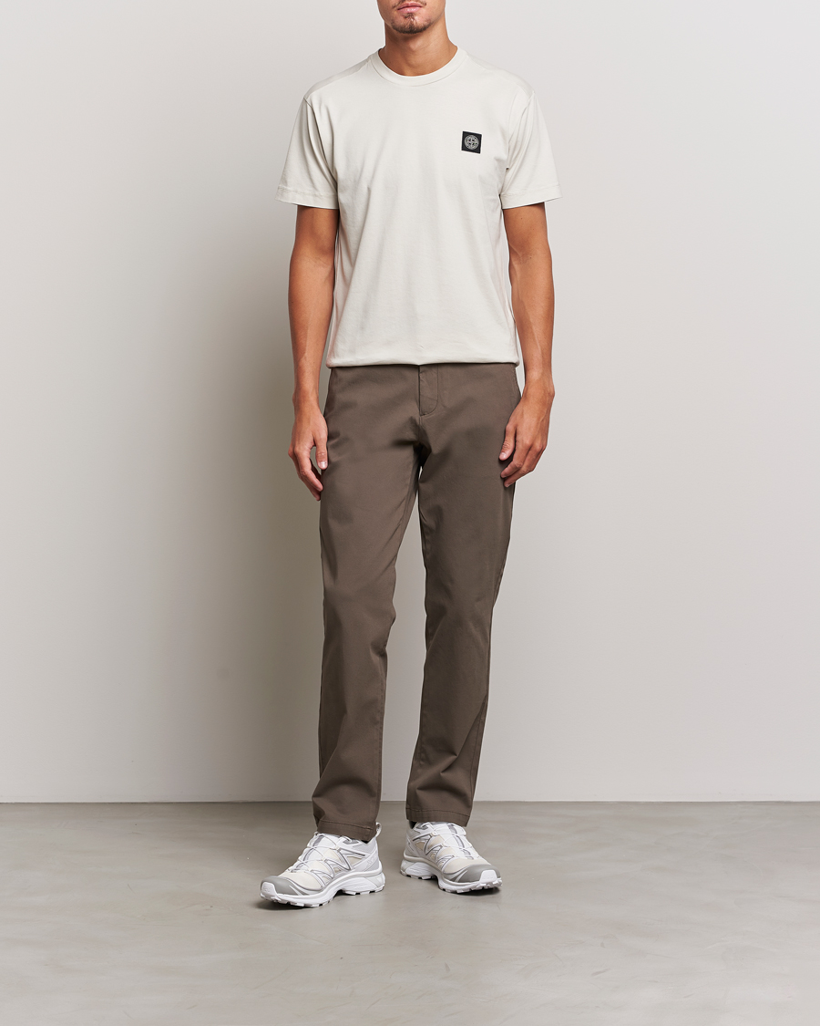 Herren | T-Shirts | Stone Island | Garment Dyed Jersey T-Shirt Plaster