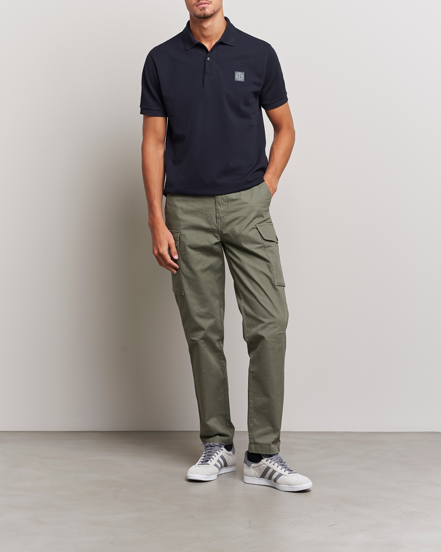 Herren | Poloshirts | Stone Island | Cotton Pique Polo Navy Blue