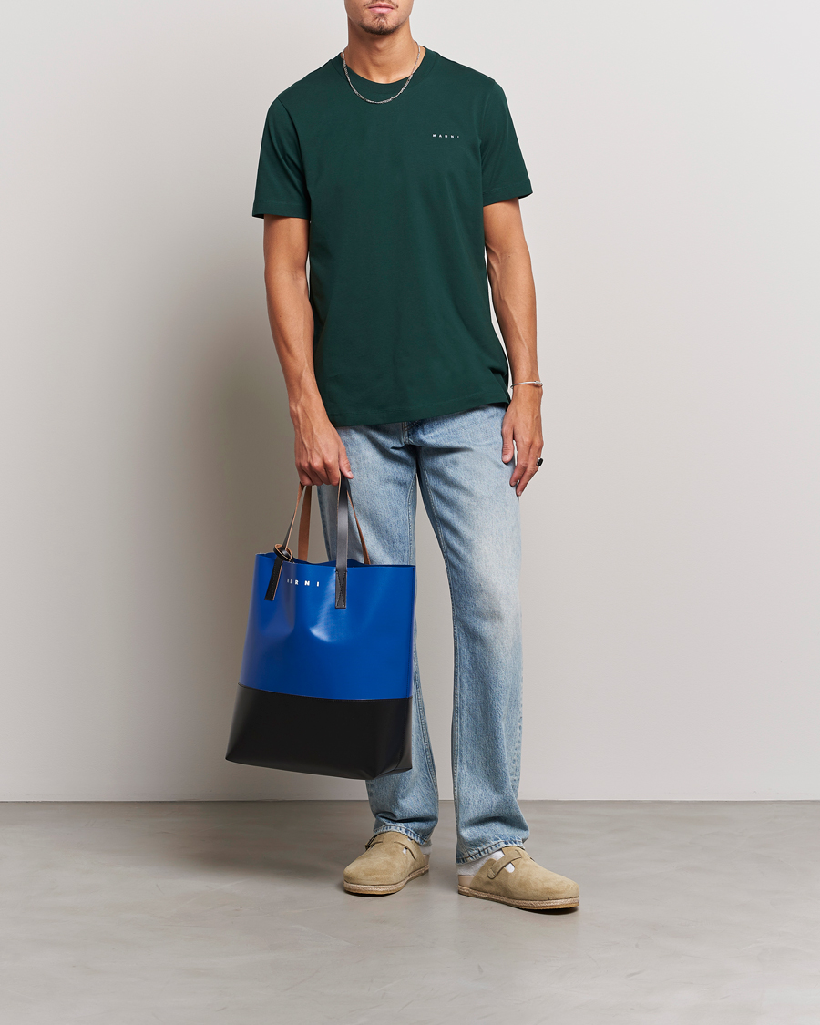 Herren | T-Shirts | Marni | Logo Embroidered T-Shirt Spherical Green