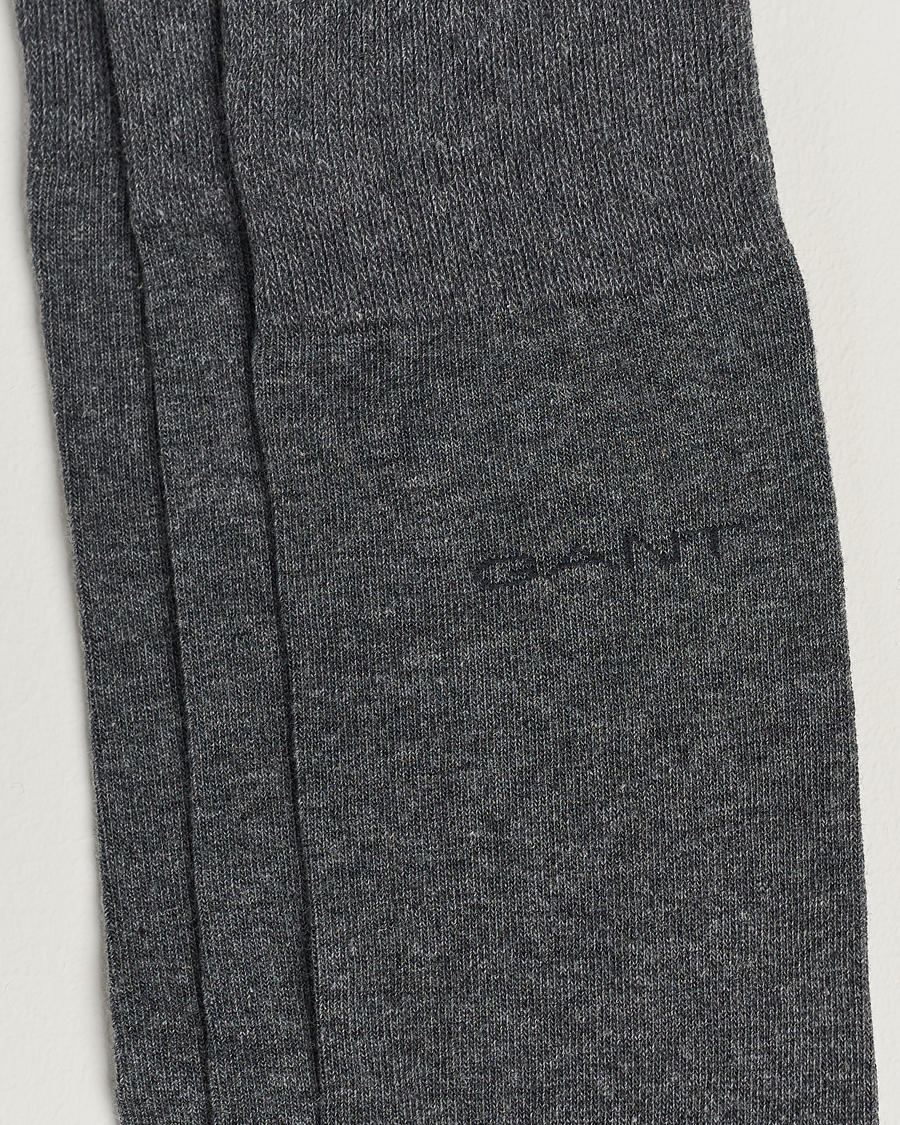 Herren | Kleidung | GANT | 3-Pack Cotton Socks Charcoal Melange