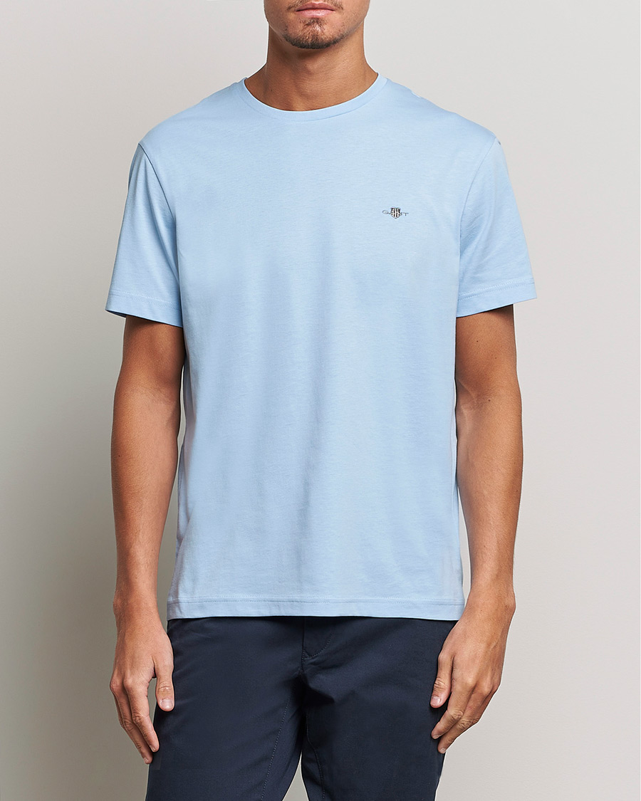 Herren | Kurzarm T-Shirt | GANT | The Original Solid T-Shirt Capri Blue