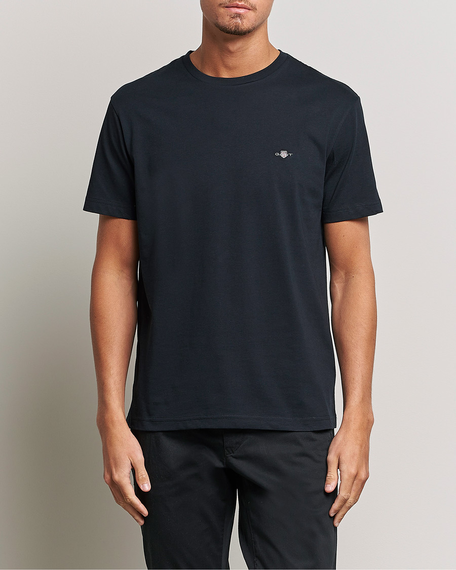 Herren | Kurzarm T-Shirt | GANT | The Original Solid T-Shirt Black