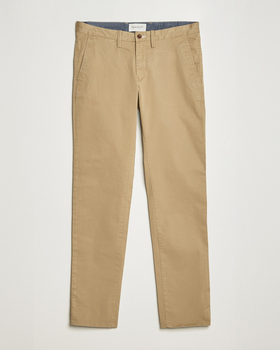 Herren | Hosen | Gant | Slim Fit Twill Chino Dark Khaki