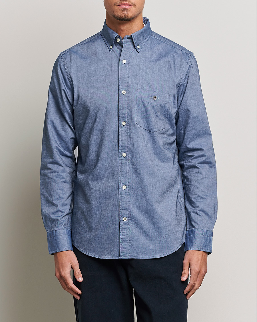 Men | Oxford Shirts | GANT | Regular Fit Oxford Shirt Persian Blue