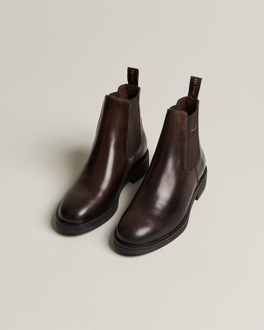 Herren | GANT Prepdale Leather Chelsea Boot Dark Brown | GANT | Prepdale Leather Chelsea Boot Dark Brown