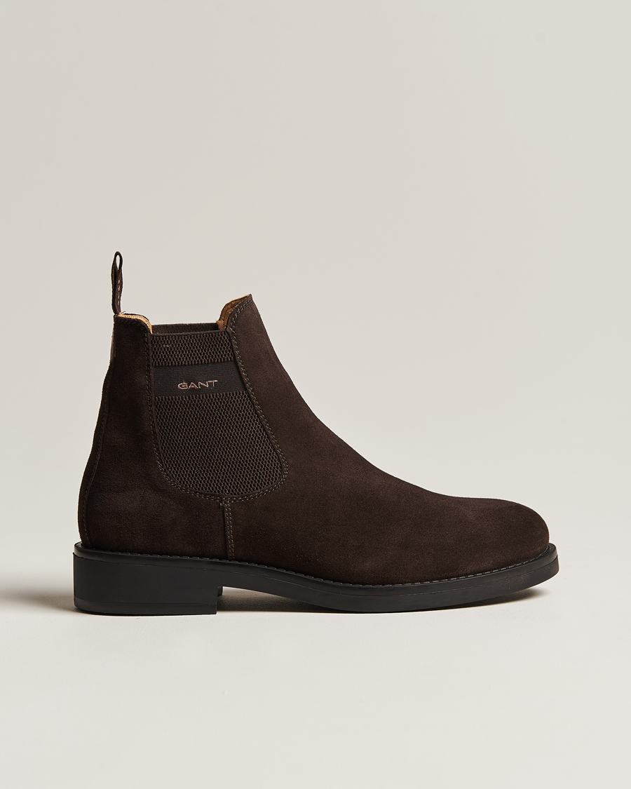Herren | GANT Prepdale Suede Chelsea Boot Dark Brown | GANT | Prepdale Suede Chelsea Boot Dark Brown